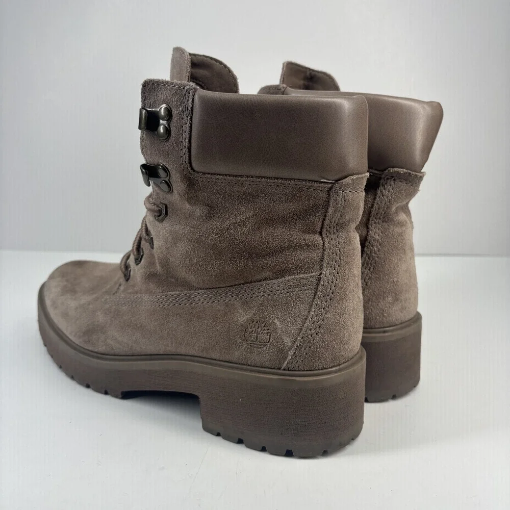 Timberland Carnaby‎ Cool 6-Inch Waterproof Boots Women's US 9 Taupe Suede A1SKB